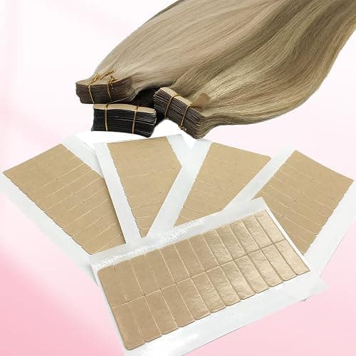 GOO GOO Hair Extension Tape Double Sided Adhesive Replacement Tape, Professional Strong Tapes for Tape in Hair Extensions 72pcs, 1.6 * 0.3inch per Piece thumbnail 7