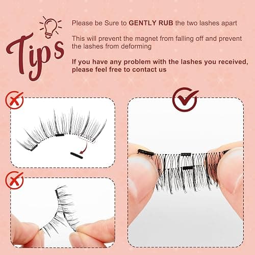 Magnetic-Eyelashes with Applicator, Higu clace Magnetic-Lashes No Glue or Eyeliner Needed, 1 Pair Reusable Eye Lash Kit Natural Look, False Eyelash Easy to Wear and Remove(STYLE F2) thumbnail 7