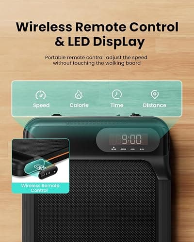 Abonow Walking Pad, Under Desk Treadmill with Incline for Home Office 2.5HP Portable Walking Treadmill with 265 Lbs Weight Capacity Walking Machine, Remote Control, LED Display thumbnail 5