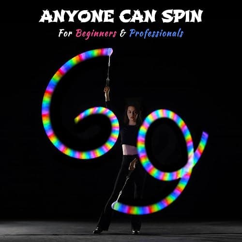 LED Poi Balls Set for Children and Adults - Luminous Premium Toy for Beginners & Professionals | LED Pois Kids Juggling | Juggling Set & Light Painting Accessories | Fire Poi Balls & Luminous Balls thumbnail 6