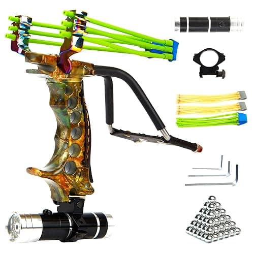 LOLBUY Stainless Hunting Slingshot High Velocity Catapult Slingshots Most Powerful Professional Outdoor Slingshots - Image 1