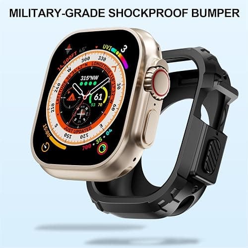 BOTOMALL [2 Pack] Flexible Bumper Case Compatible with Apple Watch Ultra 3 (2025)/Ultra 2/1 49mm Cover, Rugged Military Grade TPU Protector for iWatch Men Womens thumbnail 2