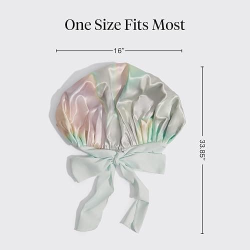 Kitsch XL Satin Bonnet for Sleeping - Aura | Softer Than Silk Bonnet For Sleeping Women - Secure Fit, Adjustable & Prevents Breakage Hair Bonnet For Sleeping thumbnail 4