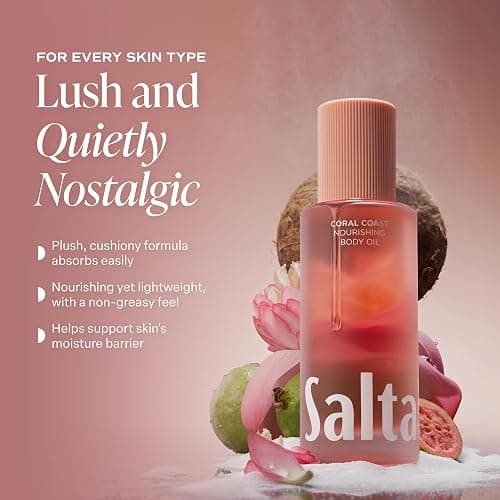 Saltair Body Oil – Silky After Shower and Bath Dry Oil for Women and Men – Non-Greasy, Well-Absorbing Moisturizer for Hydrating Dry Skin – Coral Coast Scent, 4oz thumbnail 5