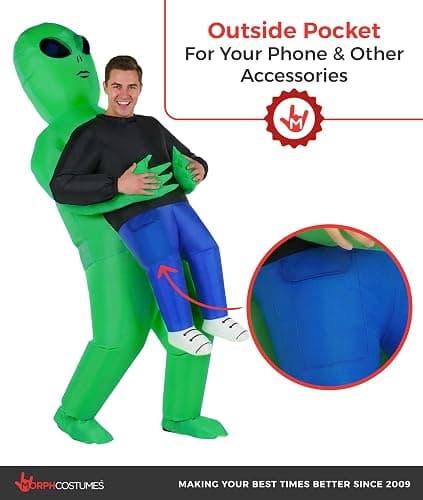 Morph Inflatable Costume Alien, Inflatable Alien Costume Adult, Aliens Costumes Adults, Blow Up Costumes for Adults thumbnail 2