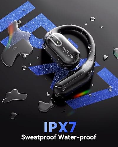 Open Ear Earbuds Bluetooth Headphones Wireless - 80Hrs Playtime Wireless Earbuds with IPX7 Waterproof Touch Control Earphones Sport with 18.2mm Drivers Stereo Sound Bluetooth 6.0 for Running Fitness thumbnail 7