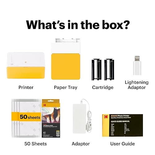 KODAK Dock Plus 4x6'' Photo Printer, 50 Sheets, Docking & Bluetooth Smartphone Printer for iPhone & Android, Instant Color Prints, 4PASS Dye Sublimation thumbnail 9