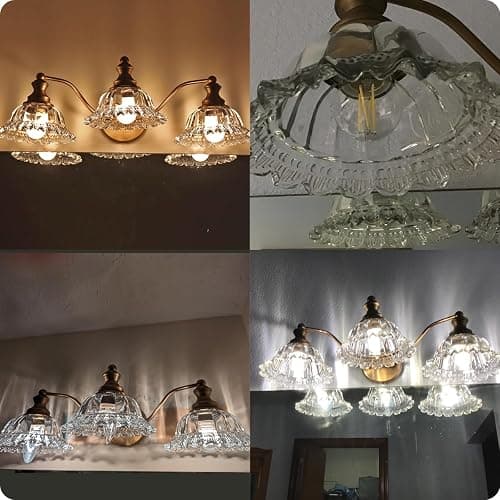 XIEDUN Vintage Bathroom Vanity Light Fixture 3 Lights Vanity Lighting Matte Antique Brass Vanity Light for Bathroom thumbnail 4