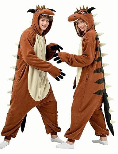 Adult Carnotaurus Onesie Pajamas Halloween Christmas Costume Cosplay Costume Women Men - Image 1