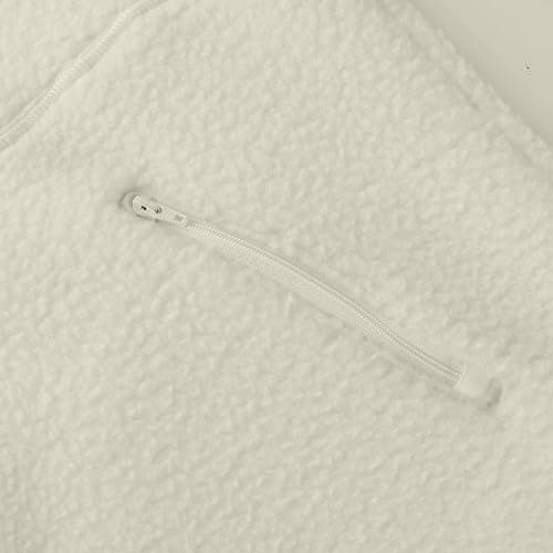 Zip Up Hoodie Women Fuzzy Fleece Womens Half Zip Pullover Soft Warm Cropped Sweatshirt Y2k Fall Winter Sweaters Beige M thumbnail 5