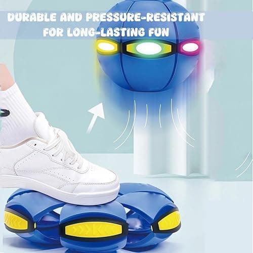 Dual-Form Magic Metaball & Flying Saucer - Switchable Bouncing Ball Toy with 6 LED Lights for Kids, Parent-Child Interactive Play, Outdoor & Indoor Fun Gifts thumbnail 2