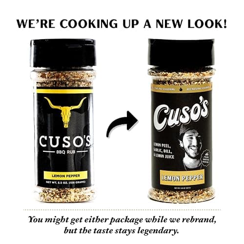Cuso's Lemon Pepper Seasoning BBQ Rub - Lemon Pepper Powder Chicken Wing Rub - Chicken Seasonings, Spices for Grill, Marinade & Smoking - 1 Count - 5 oz bottle thumbnail 3