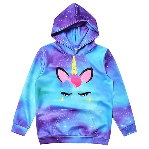 Perfashion Girls' Novelty Hoodies Kids Pullover Sweatershirts 4-13Years