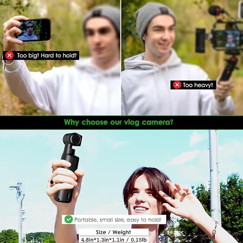 ydi Cámara Corporal 4K con Micrófono Externo, Video y Audio Mini Pocket CAM Rotación 270° Cámara para Deporte, Bicicleta, Viajes, Grabación Policial, 64 GB Incluidos thumbnail 9