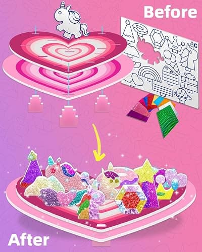 Foil Art with 3D Scenes, Foil Puzzle 3D Art Kit for Kids, No Mess Craft, DIY Creative Activity for Toddlers Boys Girls, Unicorn Party Favors, Birthday Gifts, Travel Toys, Ages 4 and Up thumbnail 8