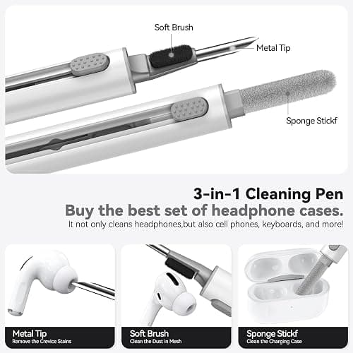 Inesore Compatible with AirPods Pro 3 Case with Cleaning Kit, Silicone Protective Case Cover for Apple Air Pods Pro 3rd (2025), Unisex Design - Pink thumbnail 7