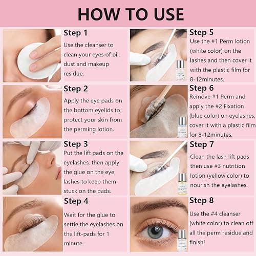 2025 Updated Lash Lift Kit Eyelash Perm Kit, Professional Eyelash Curling Set, Glue Upgraded Version Eyelash perming kit, Lash lift Curling Perming Wave Suitable for Salon at Home thumbnail 5