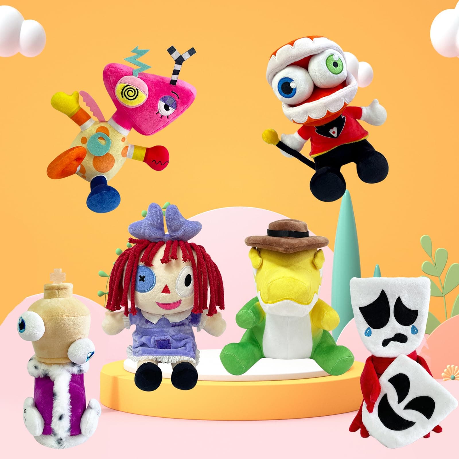 VAOUX Digital Circus Plush,The Amazing Plushies Toy,Stuffed Animal Plushie Doll Gift for Kids and Fans (Zooble) thumbnail 6
