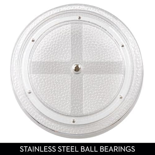 iDesign The Rain Collection Lazy Susan Turntable Organizer, 9" x 9" x 1.5", Clear thumbnail 5