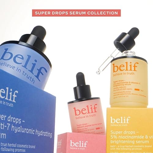 belif Super Drops Retinol & Peptide Barrier Serum – Sérum Antiedad con Retinol y Péptidos, Mejora Elasticidad, Reduce Poros y Hidrata con Ácido Hialurónico, K-Beauty (30ml) thumbnail 6