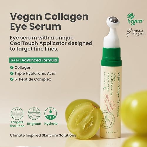 AXIS-Y Siero Occhi Vegano Al Collagene K Beauty Siero Al Collagene Con Triplo Acido Ialuronico E Peptidi Migliora L'Elasticità Della Pelle 0,33 Fl. Oz. thumbnail 8