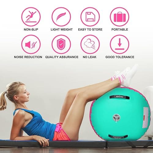 VOFiTNY Gymnastics Tumbling Equipment Air Barrel Inflatable Octagon Tumbler Roller Back-bend Trainer Chearleeding Mat Without Pump thumbnail 5