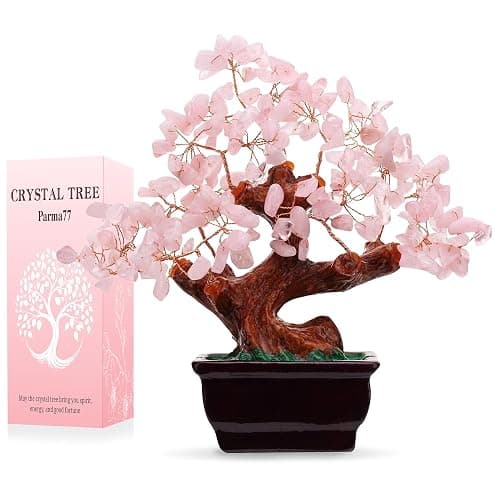 Rose quartz healing crystal tree - Image 1