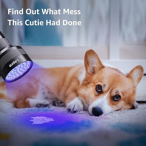 Lepro 51 LEDs UV Light Handheld Blacklight, UV Flashlight Black Light, 395nm Detector for Pet Urine, Stains, Bed Bug and Scorpions, Battery Not Included thumbnail 4