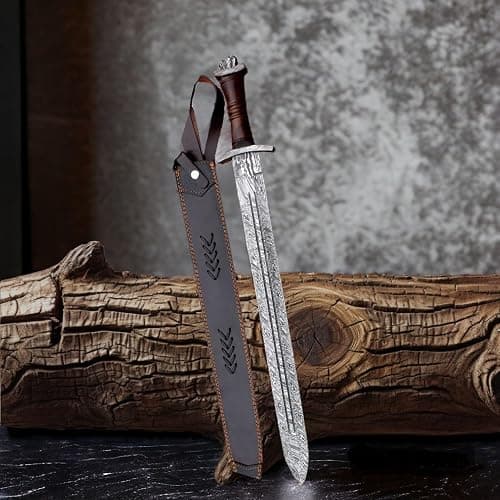 Custom Hand Forged Damascus Steel Swiss Dagger Sword Viking Gladius Double Edge Sword Gladiator Blood Grooved Sword - Image 1