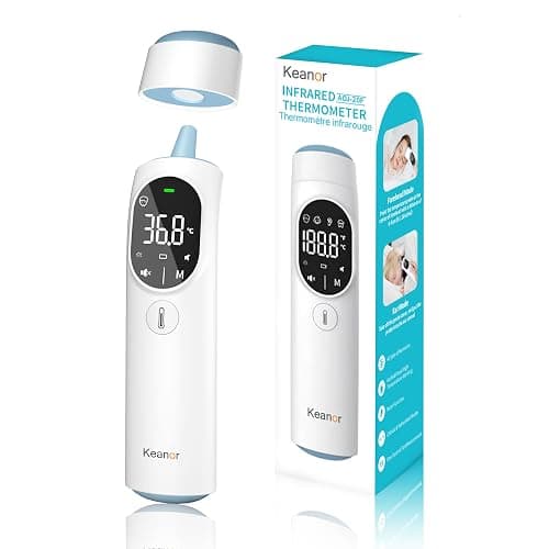 Thermometer Forehead and Ear Thermometer Digital Infrared Thermometer Baby Thermometer Accurate 1s Measure 40 Set Memory Mute Mode LED Screen for Adults Kids Fever Alarm with Storage Bag - Image 1