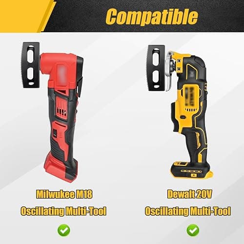 Upgrade 1 Pcs Square Slot Cutter Compatible for Dewalt 20V & Milwukee M18 Oscillating Multi-Tool to Cut-in Single Gang Wall Boxes,Outlet Cutter for Drywall,Efficient Carving Tool,Square-Shaped,Black thumbnail 4