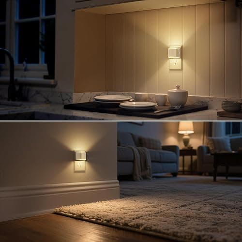 DORESshop LED Night Light[2 Pack], Night Lights Plug into Wall, 3 Level Brightness Adjustable Plug in Night Light, Dusk to Dawn Sensor Nightlights for Adults,Bedroom,Bathroom,Hallway, 3000K Warm White thumbnail 6