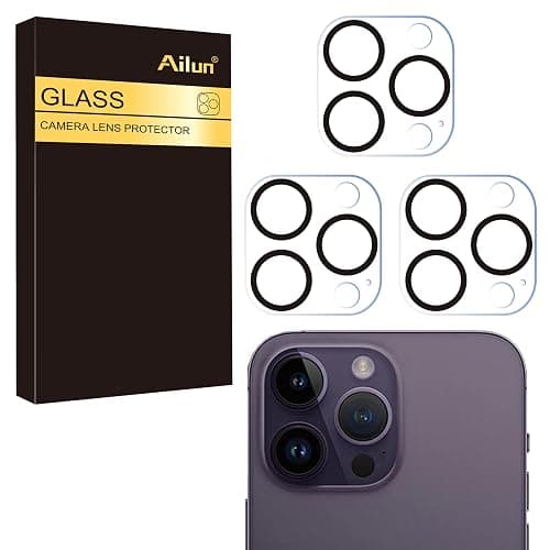 Ailun 3 Pack Camera Lens Protector for iPhone 16 Pro / 14 Pro & iPhone 16 Pro Max / 14 Pro Max,Tempered Glass,9H Hardness,Anti-Scratch,Case Friendly[Does not Affect Night Shots] - Image 1
