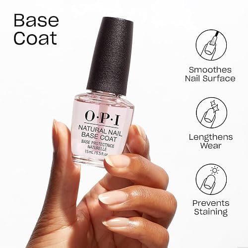 OPI Nail Lacquer Base Coat | Clear Nail Polish Base Coat |Chip Resistant, Protects Nails, Prevents Discoloration thumbnail 3