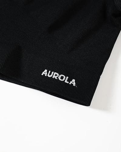 AUROLA Serpent Women's Seamless Long Sleeve Crop Top Workout Shirts | Crew Neck, Serpent Print, Cropped Length, Slim Fit, Sculpting Seamless Knit, Moisture-wicking, Activewear, Athletic Yoga Top thumbnail 6