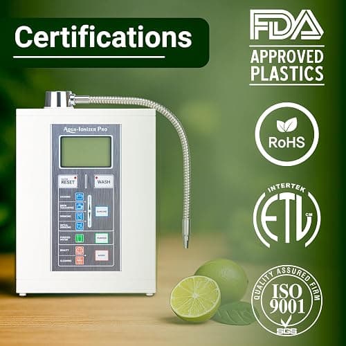 Aqua Ionizer Deluxe 7.0 | Water Ionizer | Alkaline Water Filtration System | Produces pH 4.5-11.0 | Up to -800mV ORP | 4000 Liters Per Filter | 7 Water Settings thumbnail 2