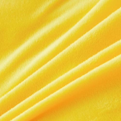 FOPPA Fluffy Yellow comforters Cover Twin Size - Ultra Soft Plush Bedding Sets 2 Pieces (1 Faux Fur Comforter Cover + 1 Fuzzy Pillow case) Girls Shaggy Bed Set (Yellow,Twin) thumbnail 8