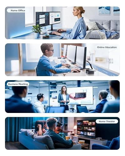 KAMRUI Pinova P1 Mini PC Computer, AMD Ryzen 3300U Processor, 16GB DDR4 RAM 256GB M.2 SSD, Mini Desktop Computer Support Triple 4K, USB-C, WiFi, Bluetooth, Ethernet, HTPC for Business, Education, Home thumbnail 9