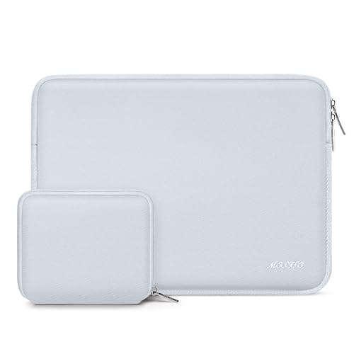 MOSISO Laptop Case 13.3 inch, 13-13.3 inch Laptop Sleeve with Small Case | Compatible with MacBook Air/Pro 13/Pro 14 M5 M4 M3 M2 M1, HP Dell ASUS Lenovo, Neoprene Computer Sleeve Bag, Baby Blue - Image 1
