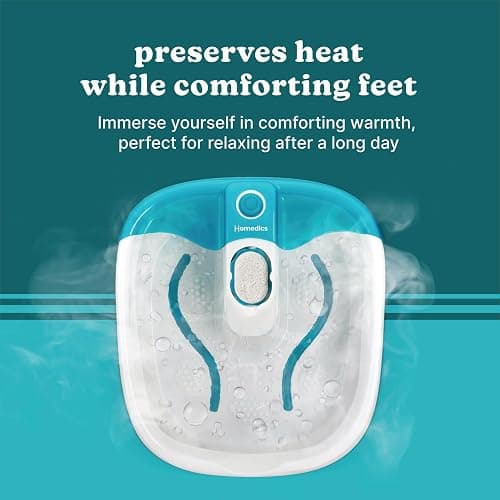 Homedics Bubble Mate Foot Spa, Toe Touch Controlled Foot Bath | with Invigorating Bubbles and Splash Proof, Raised Massage Nodes and Removable Pumice Stone thumbnail 5