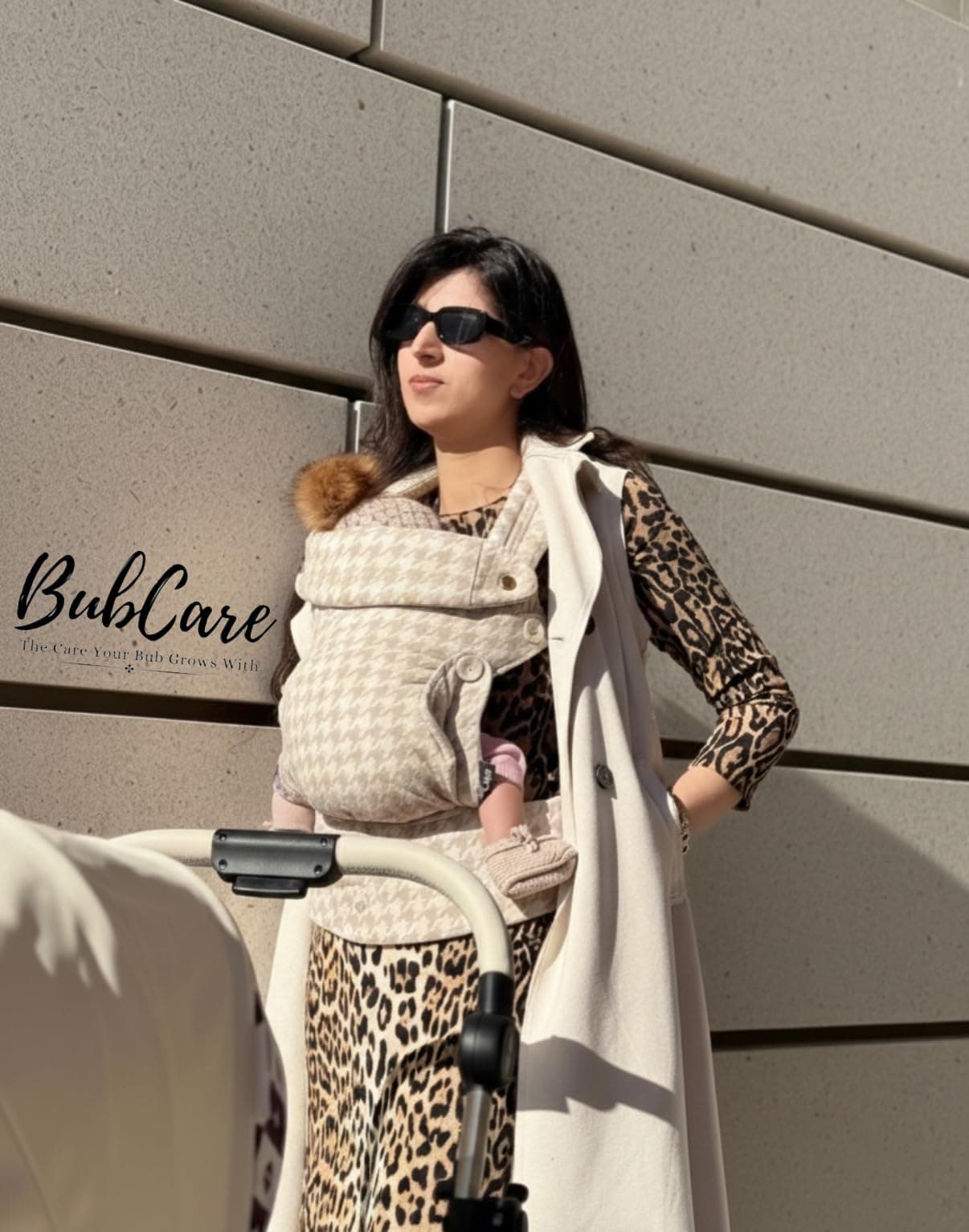 Baby Carrier | Beige | BubCare Ergonomic & Lightweight | Baby Carrier for Newborns to Toddlers | with Enhanced Lumbar Support and Effortless to Put On. thumbnail 3