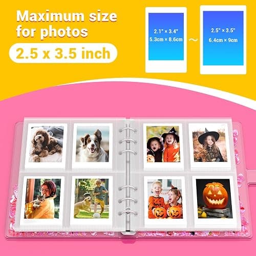 Kids Photo Album for Instax Mini, Photo Album for Polaroid, Applicable to Fujifilm Instax Mini 11 12 40 Kodak Mini Photo, Gift for 4 5 6 7 8 9 10 11 12 Year Old Girls (200 Photos) thumbnail 4