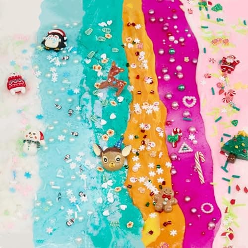 Christmas Slime 7 Pack,Christmas Stocking Stuffers - Butter Clear Slime Party Favor for Girls & Boys Candy Filling Toy,DIY Cloud Slime Kit for Kids Xmas Gifts for 4 5 6 7 8 9 10 Years Old thumbnail 3