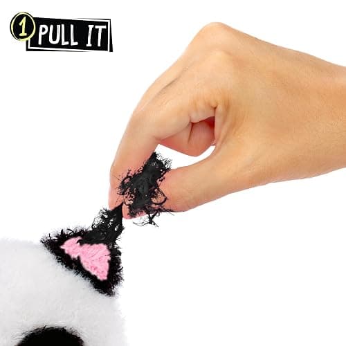 Fluffie Stuffiez Panda Large Collectible Feature Plush 11" - Surprise Reveal Unboxing with Huggable ASMR Fidget DIY Fur Pulling, Ultra Soft Fluff thumbnail 2