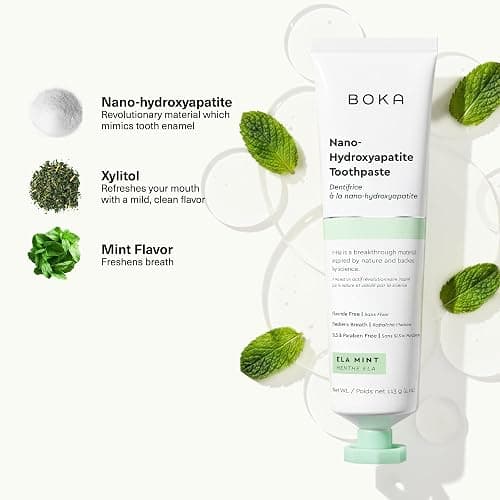 Boka Fluoride Free Toothpaste, Nano Hydroxyapatite Toothpaste, Appropriate for Sensitive Teeth - for Adult, Kids Oral Care - Ela Mint Flavor, 4 Fl Oz 3Pk US Manufactured thumbnail 3