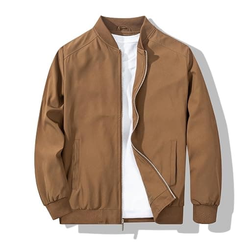 XiaoYouYu Men's Bomber Jacket Fashion Stylish Lightweight Windbreaker Spring Fall Casual Jackets for Men - Image 1