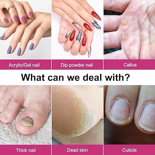 COSLUS Cordless Nail Drill Electric File: Professional for Acrylic Gel Dip Powder Nails Portable Nail Drill Machine Kit for Manicure Pedicure Nail Set with Everything Rechargeable Lightweight thumbnail 3