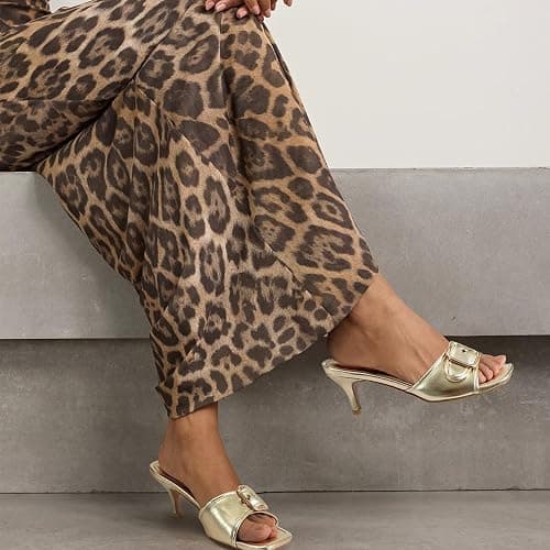 Dsevht Black Kitten Heel Sandals Stiletto Low Heels Slip On Slides Mule Sandal Square Open Toe Dress Shoes for Women thumbnail 6