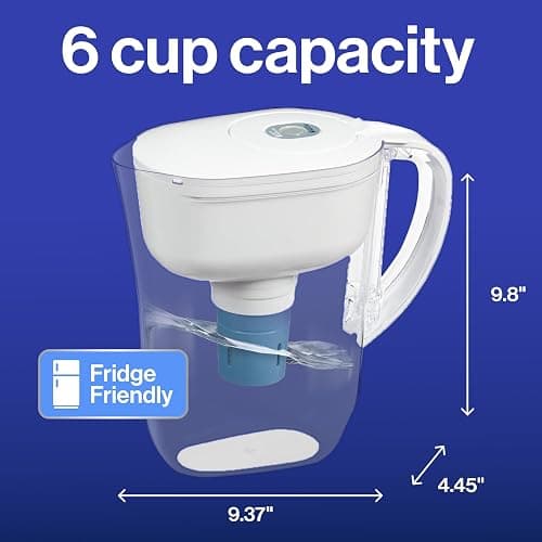 Brita Water Pitcher, Metro Elite Filter, Removes 99% of Lead, Includes 1 Filter, 6-Cup Capacity, White thumbnail 12