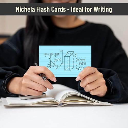 300 Count Index Cards 3 x 5 Inch Ruled Blue Index Cards, Flash Cards College Ruled for School, College, Office and Home Organization, Durable Study To Do List Note Cards with Ruled Lines thumbnail 5
